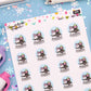 Winter Snow Globe Planner Stickers - Monty The Bat and Boo and Lunar - [1154]