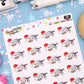 Watching Holiday Movies Planner Stickers - Boo and Lunar - [1119]
