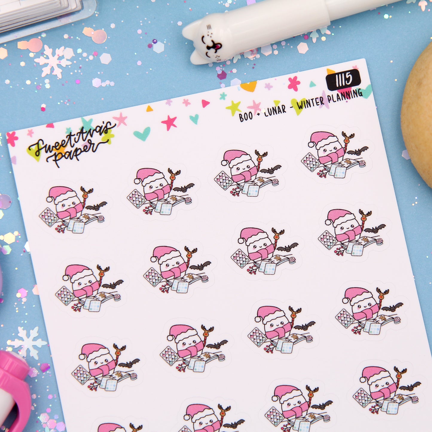 Winter Planning Planner Stickers - Boo and Lunar - [1115]