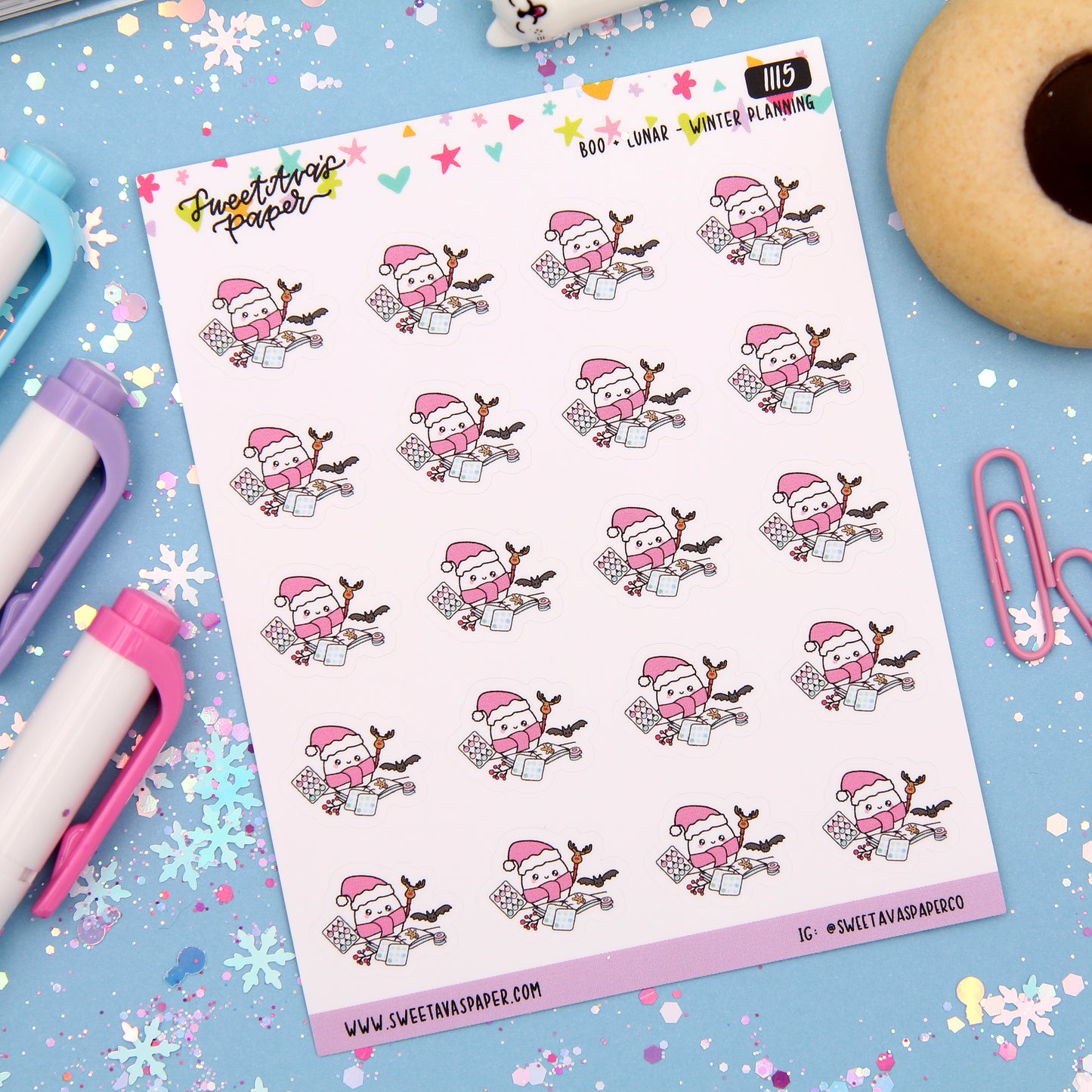 Winter Planning Planner Stickers - Boo and Lunar - [1115]