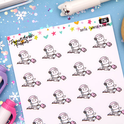 Winter Planning Planner Stickers - Dottie The Sugar Bug - [1126]