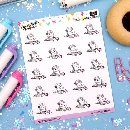 Winter Planning Planner Stickers - Dottie The Sugar Bug - [1126]