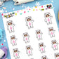 Polar Bear Costume Planner Stickers - Mocha The Sloth [1159]