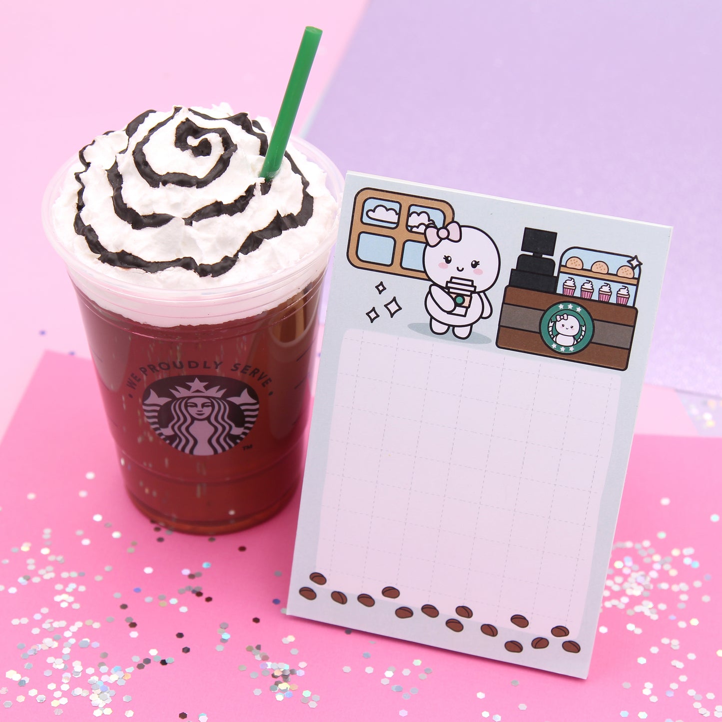 Coffee Cafe -  4" x 6" Memo Notepad - 25 Sheets - Dottie