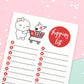 Red Cart Shopping List -  4" x 6" Memo Notepad - 25 Sheets - Dottie