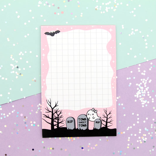 Tomb Sweet Tomb 4" x 6" Memo Notepad - 25 Sheets - Boo and Lunar