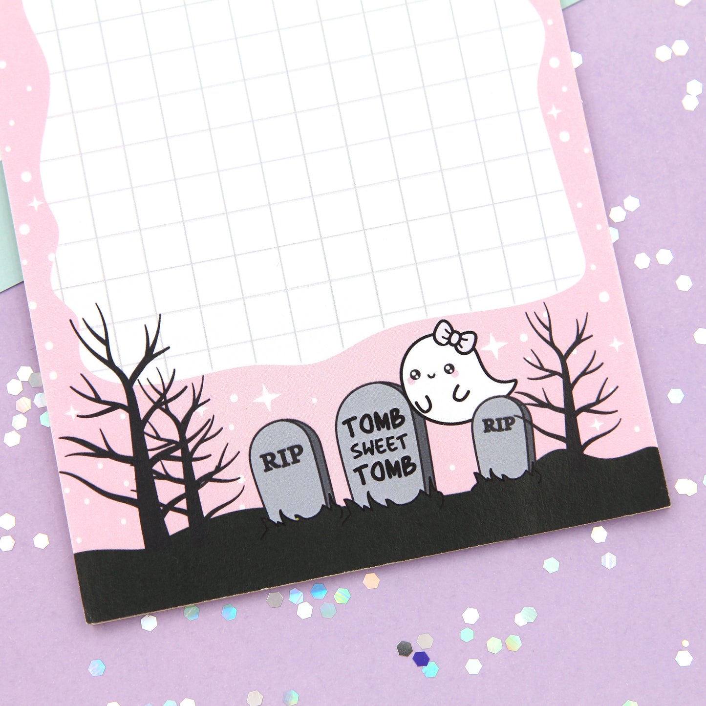 Tomb Sweet Tomb 4" x 6" Memo Notepad - 25 Sheets - Boo and Lunar