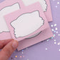Blank Snowball Face - Snowball The Cat - 25 Sheets - 3" x 3" Sticky Notepad