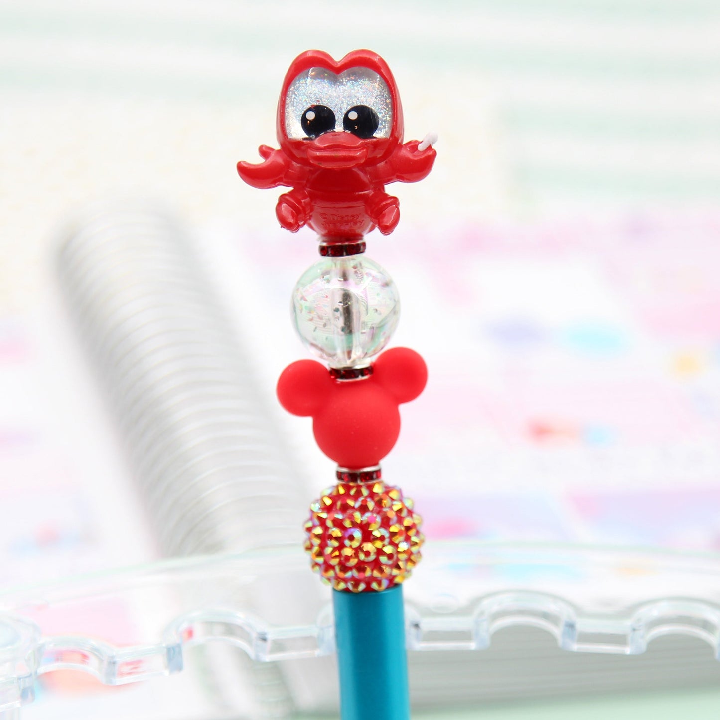 Red Crab Beaded Pen