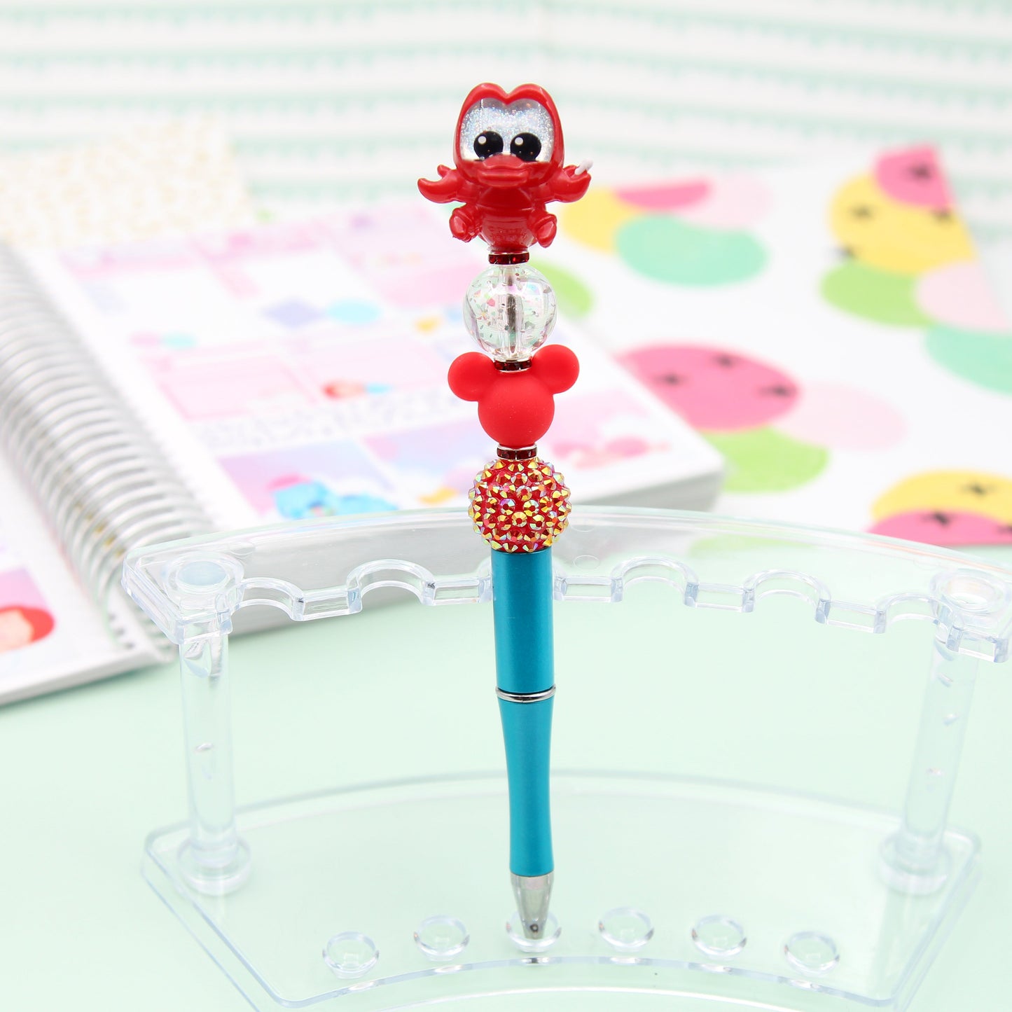 Red Crab Beaded Pen