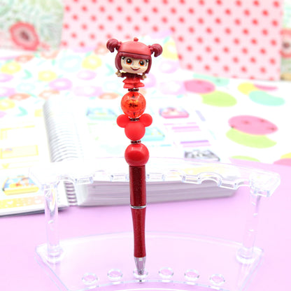 Cherry Sugar Girl Beaded Pen