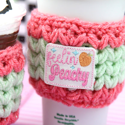 Feelin' Peachy Chunky Crochet Cup Cozie Sleeve
