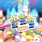 CLEAR STICKER - Alien Pizza Party - Vinyl Die Cut Sticker - Magical May