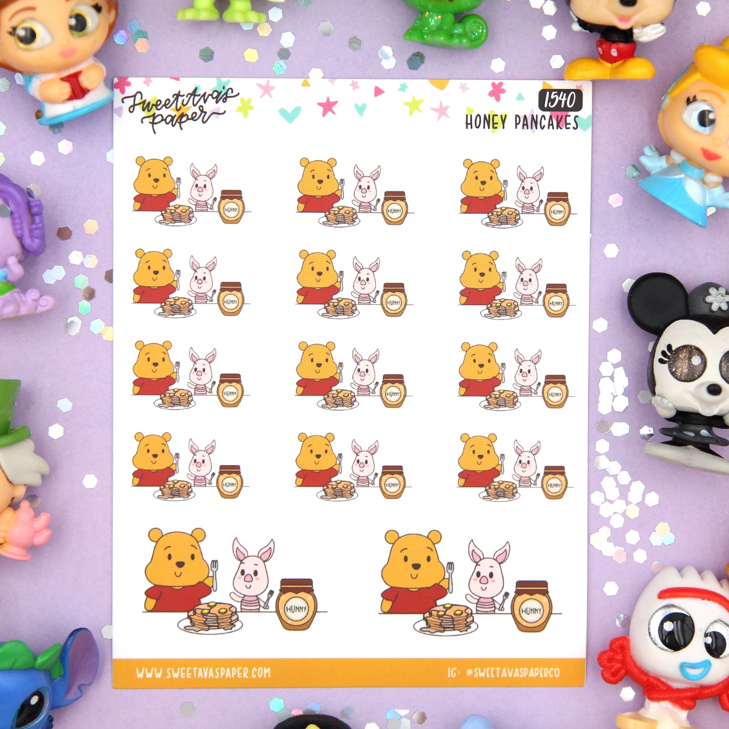 Pancake Breakfast - Bear and Pig - Planner Stickers - Magical Planner Stickers - Magical May - [1540]