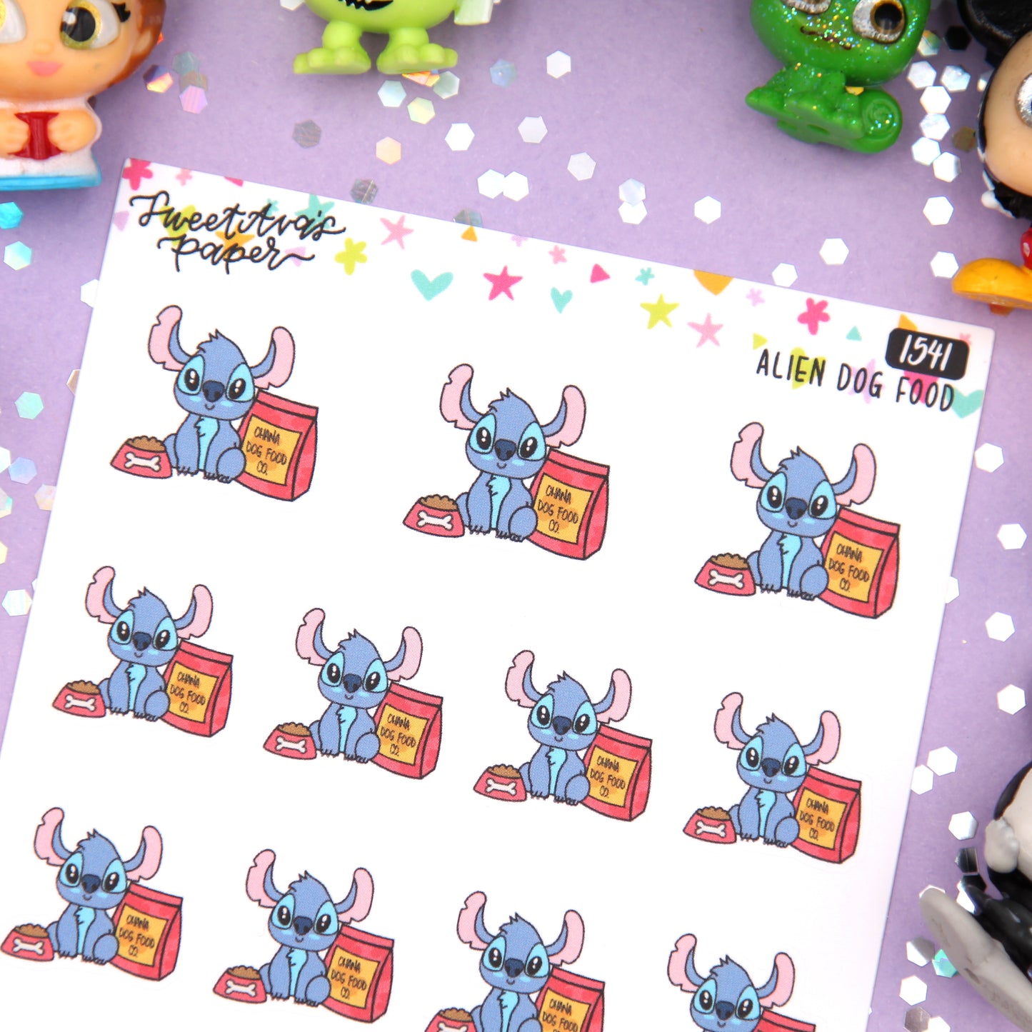 Alien Dog Food Planner Stickers - Magical Planner Stickers - Magical May - [1541]