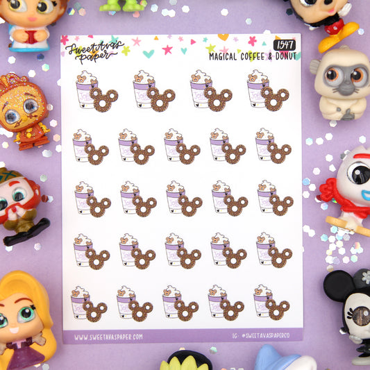 Magical Coffee and Donuts Planner Stickers - Magical Planner Stickers - Magical May - [1547]