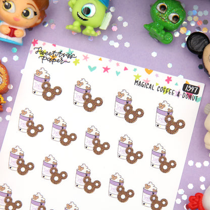 Magical Coffee and Donuts Planner Stickers - Magical Planner Stickers - Magical May - [1547]