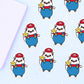 Snowball Mario Star Vinyl Sticker