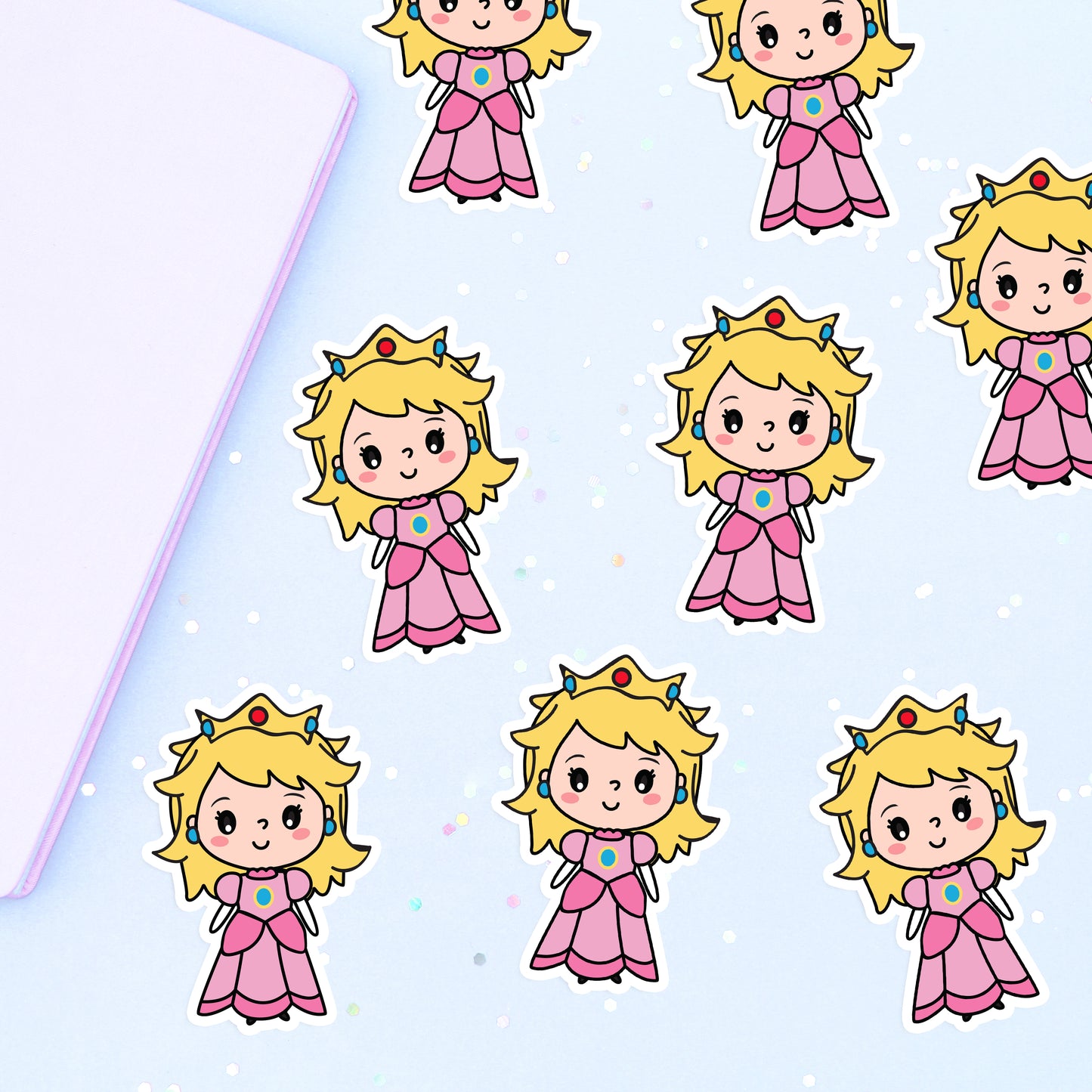 Princess Ava Peach Vinyl Sticker