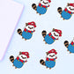 Snowball Mario Raccoon Vinyl Sticker