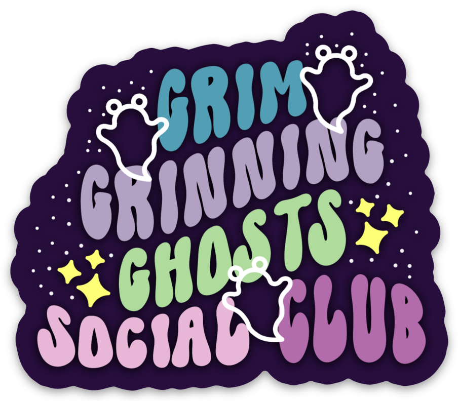 Grim Grinning Ghosts Social Club Vinyl Sticker