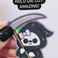 Grim Reaper Halographic Vinyl Die Cut Sticker - Dottie The Sugar Bug