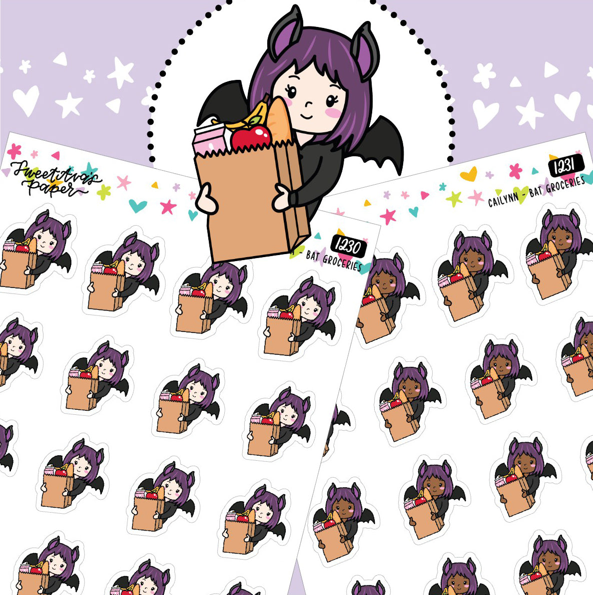 Groceries Planner Stickers - The Bat Girl Club