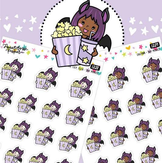 Popcorn & Soda Planner Stickers - The Bat Girl Club