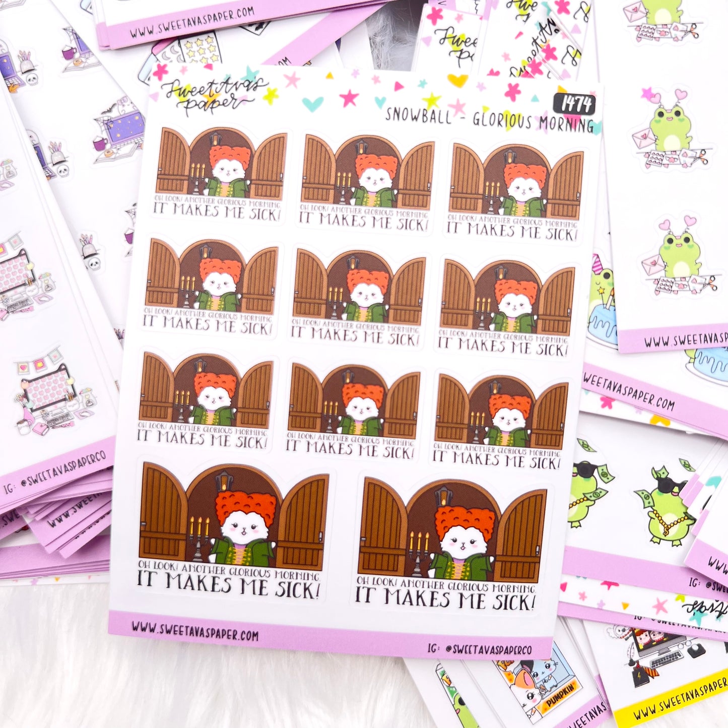 Snowball Glorious Morning, Makes Me Sick Planner Stickers  - [1474]